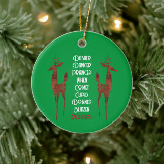 Ornement - Père Noël Reindeer - Rudolph