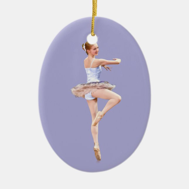 Ornement personnalisable de ballerine (Devant)