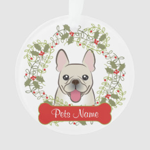 Ornement personnalisable de bouledogue français