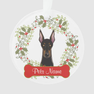 Ornement personnalisable de Pinscher de dobermann