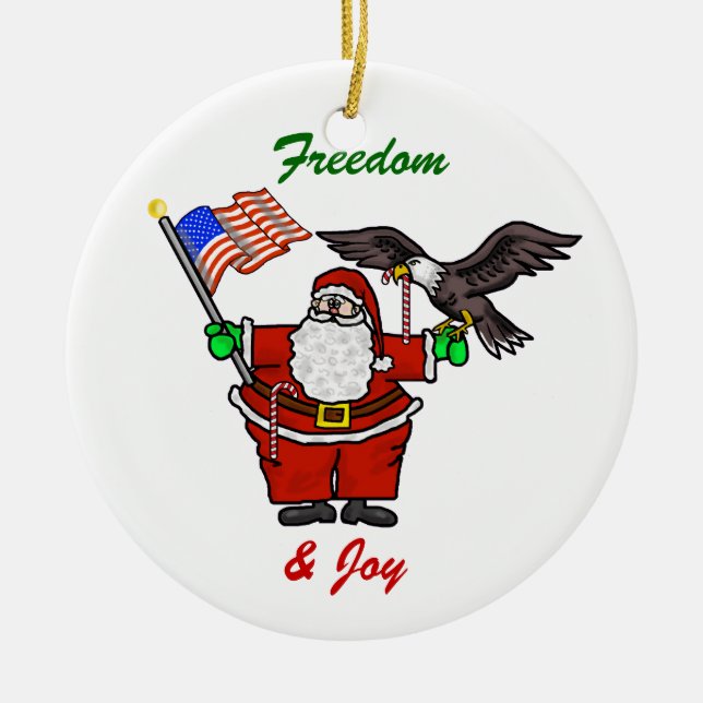 Ornement personnalisable patriotique de Noël de (Devant)