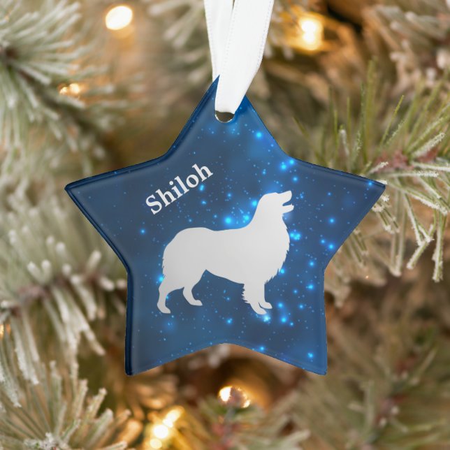 Ornement Personnalisé Australian Shepherd Dog Star (Arbre)