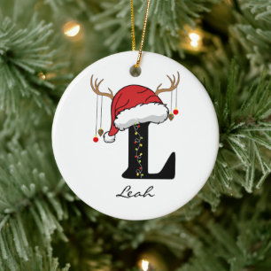 Ornement personnalisé avec monogramme de Noël pour