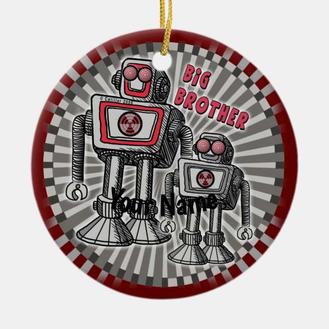 Ornement personnalisé Big Brother Robot (Devant)