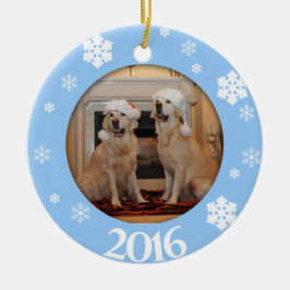 Ornement personnalisé d'arbre de Noël de photo de