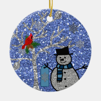 Ornement personnalisé de BONHOMME DE NEIGE de
