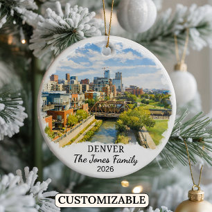 Ornement personnalisé de Denver, Colorado sur mesu