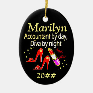 ORNEMENT PERSONNALISÉ DE DIVA COMPTABLE