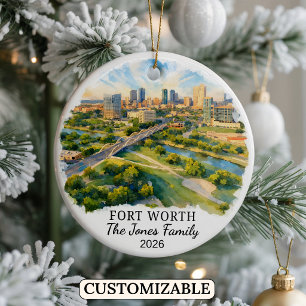 Ornement personnalisé de Fort Worth, Texas sur mes