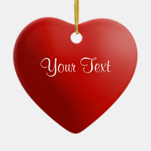 Ornement personnalisé de garde de coeur rouge (Devant)