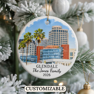 Ornement personnalisé de Glendale, Californie sur