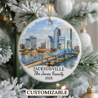 Ornement personnalisé de Jacksonville, Floride sur