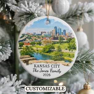 Ornement personnalisé de Kansas City, Kansas perso