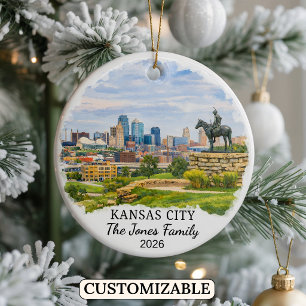 Ornement personnalisé de Kansas City, Kansas perso