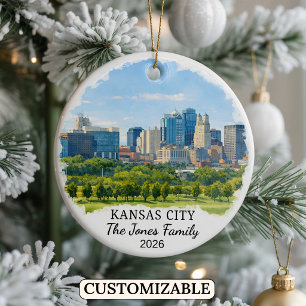 Ornement personnalisé de Kansas City, Kansas perso