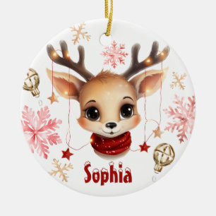 Ornement personnalisé de l'arbre de Reindeer