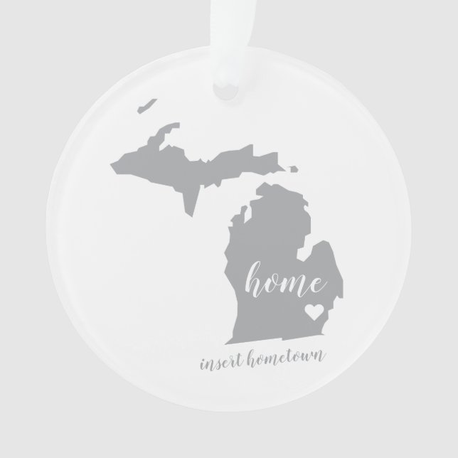 Ornement personnalisé de Michigan Hometown (devant)