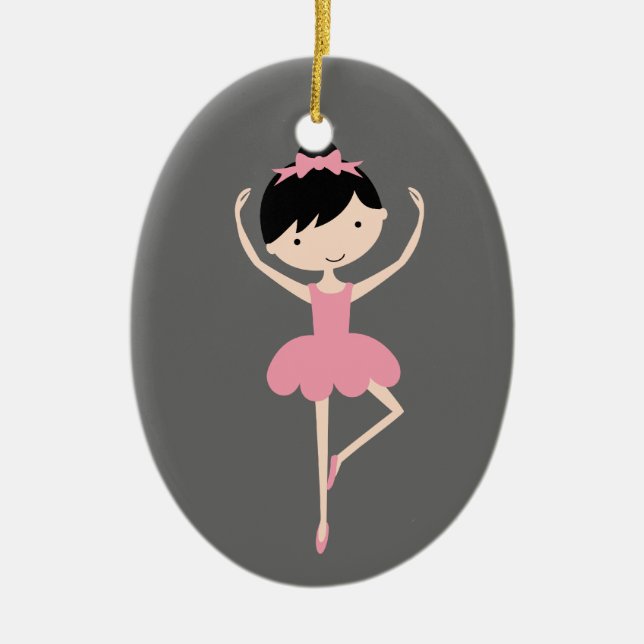 Ornement personnalisé de Noël de ballerine (Devant)