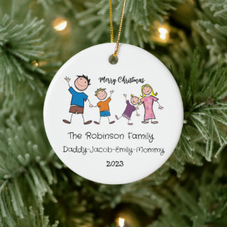 Ornement personnalisé de Noël de famille