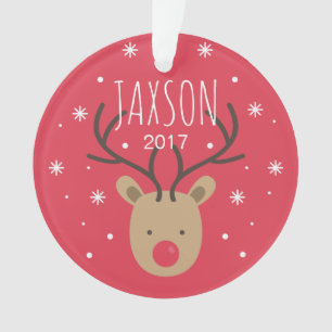 Ornement personnalisé de Noël de renne