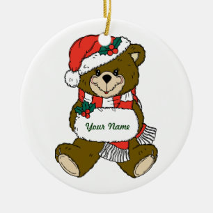 Ornement personnalisé de Noël d'ours de nounours