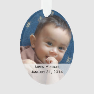 Ornement personnalisé de photos de bébé