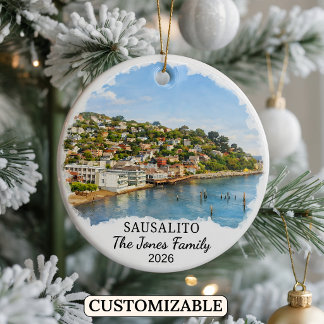 Ornement personnalisé de Sausalito, Californie sur