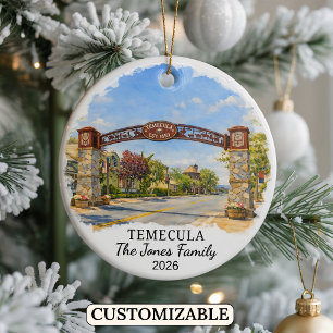 Ornement personnalisé de Temecula, Californie sur