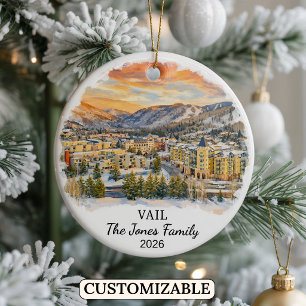 Ornement personnalisé de Vail, État du Colorado su