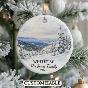 Ornement personnalisé de Whitefish, Montana sur me
