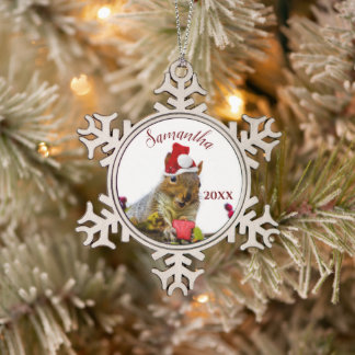 Ornement personnalisé des écureuils de Noël