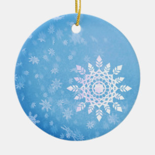 Ornement personnalisé des faches de neige