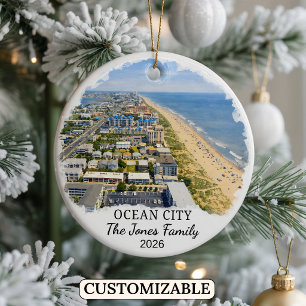 Ornement personnalisé d'Ocean City, Maryland sur m
