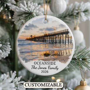 Ornement personnalisé d'Oceanside, Californie sur