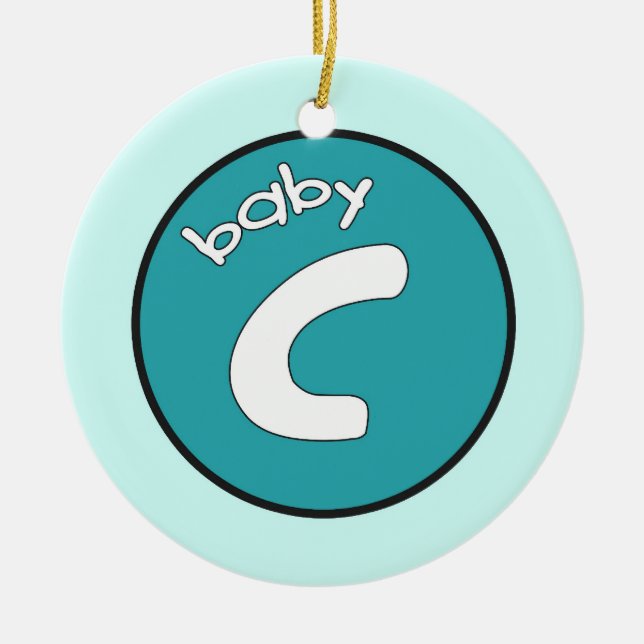 Ornement personnalisé du "bébé C" pour des (Devant)