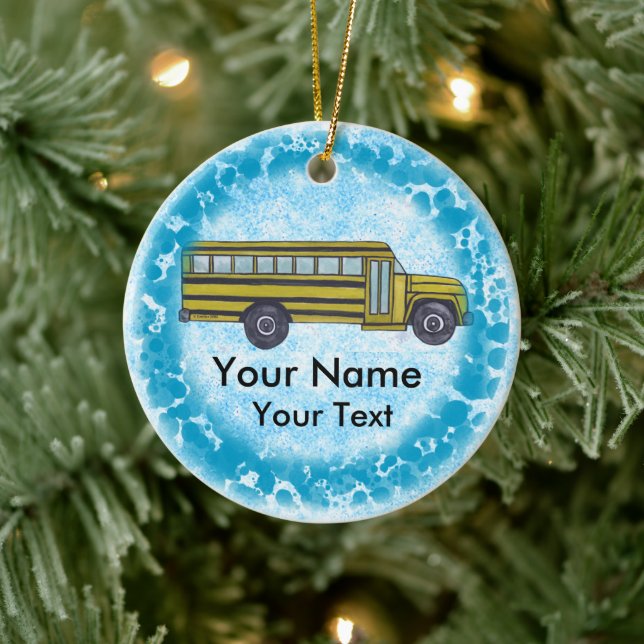 Ornement personnalisé du bus scolaire (Arbre)