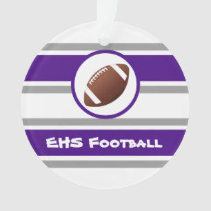 Ornement personnalisé du football de pourpre et d