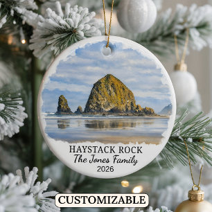 Ornement personnalisé Haystack Rock, Oregon sur me