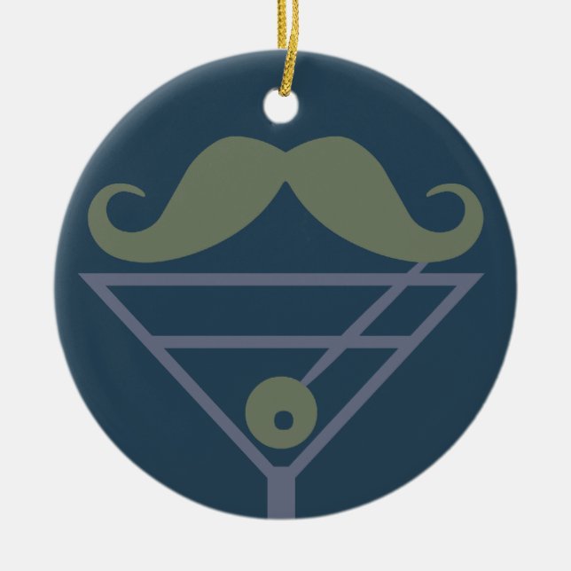 Ornement personnalisé Martini Mustache (Devant)
