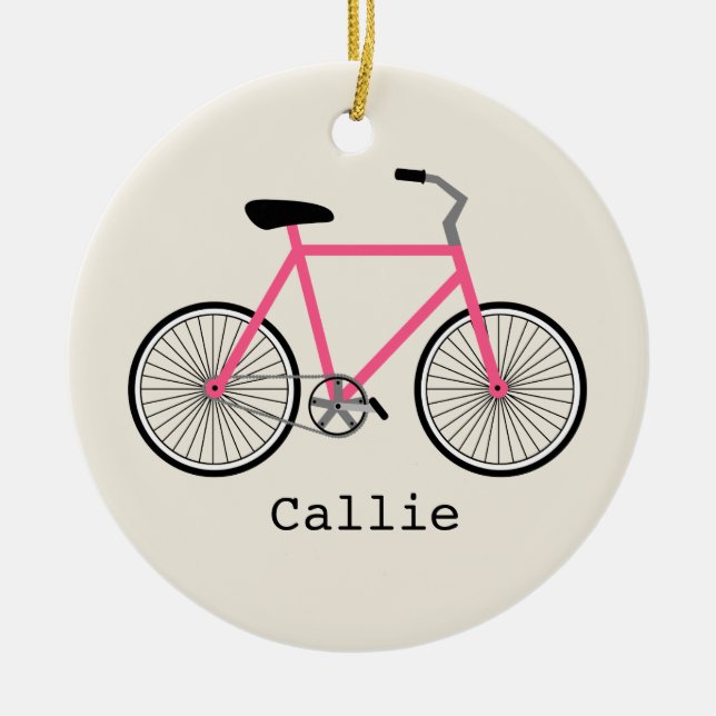 Ornement personnalisé par bicyclette de roses (Devant)