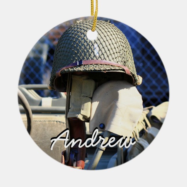 Ornement personnalisé par casque militaire (Devant)