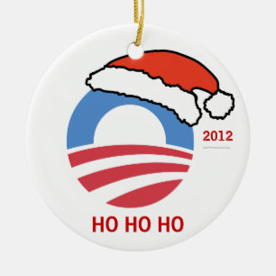 Ornement personnalisé par Obama de HoHoHo