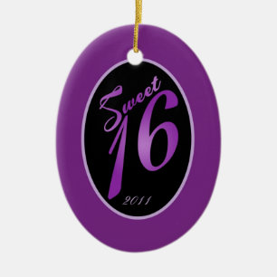 Ornement personnalisé personnalisé sucré 16 Lilac