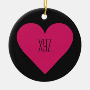 Ornement personnalisé Red Heart Valentine