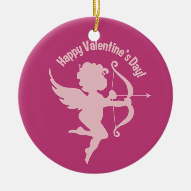 Ornement personnalisé Valentine Cupid (Devant)