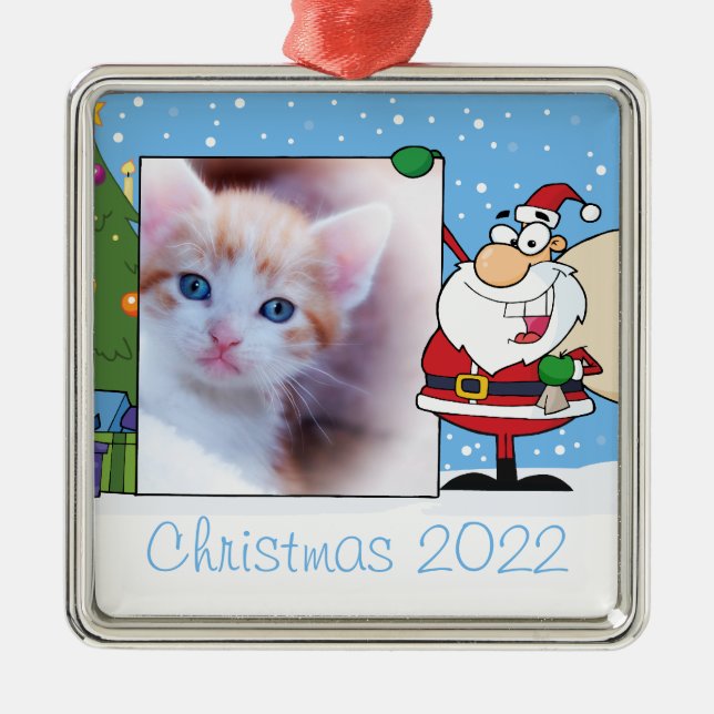 Ornement photo de cadre père Noël (Devant)