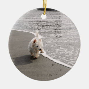Ornement photo de chien Westie