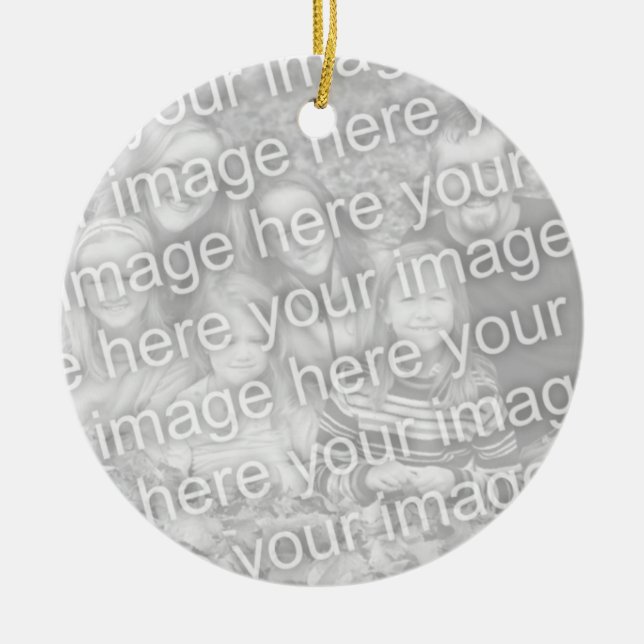 Ornement photo de Noël | Ajouter votre image (Devant)