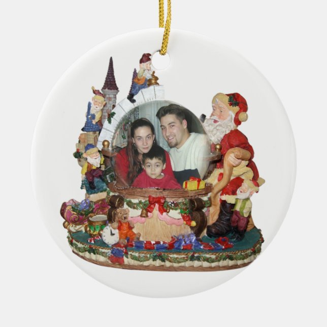 ornement photo père Noël Snow globe (Devant)