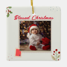 Ornement photo personnalisé de Noël
